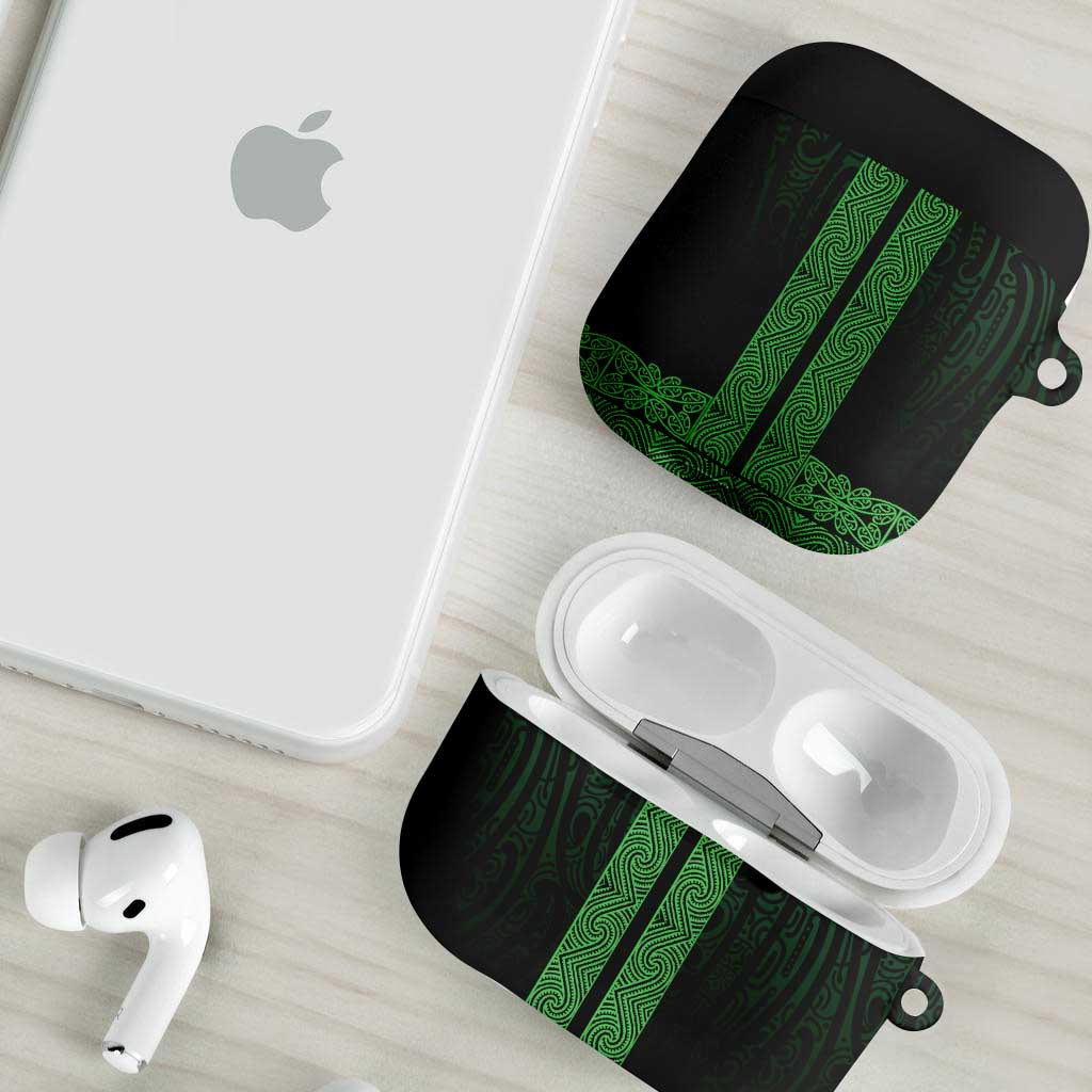 New Zealand Maori Kowhaiwhai AirPods Case Kakariki Maui and Mangopare - Polynesian Pride