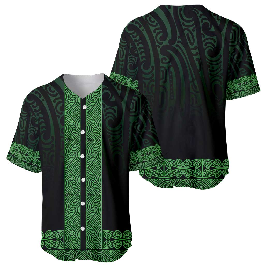 New Zealand Maori Kowhaiwhai Baseball Jersey Kakariki Maui and Mangopare