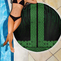 New Zealand Maori Kowhaiwhai Beach Blanket Kakariki Maui and Mangopare