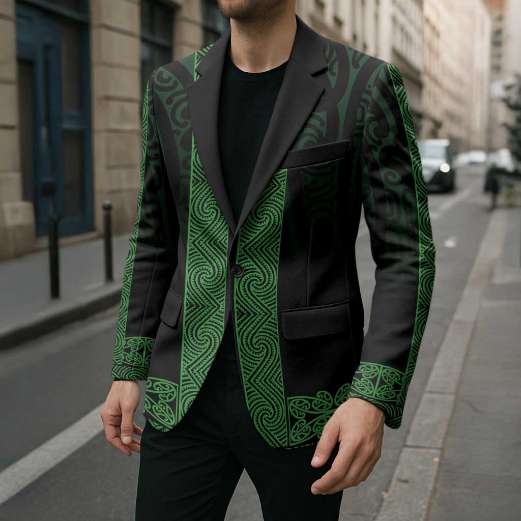 New Zealand Maori Kowhaiwhai Blazer Kakariki Maui and Mangopare - Polynesian Pride