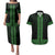 New Zealand Maori Kowhaiwhai Couples Matching Puletasi and Hawaiian Shirt Kakariki Maui and Mangopare