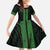 New Zealand Maori Kowhaiwhai Family Matching Off Shoulder Maxi Dress and Hawaiian Shirt Kakariki Maui and Mangopare