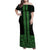 New Zealand Maori Kowhaiwhai Family Matching Off Shoulder Maxi Dress and Hawaiian Shirt Kakariki Maui and Mangopare