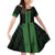 New Zealand Maori Kowhaiwhai Family Matching Off Shoulder Short Dress and Hawaiian Shirt Kakariki Maui and Mangopare