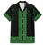 New Zealand Maori Kowhaiwhai Family Matching Off Shoulder Short Dress and Hawaiian Shirt Kakariki Maui and Mangopare