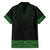 New Zealand Maori Kowhaiwhai Family Matching Off Shoulder Short Dress and Hawaiian Shirt Kakariki Maui and Mangopare