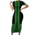 New Zealand Maori Kowhaiwhai Family Matching Short Sleeve Bodycon Dress and Hawaiian Shirt Kakariki Maui and Mangopare