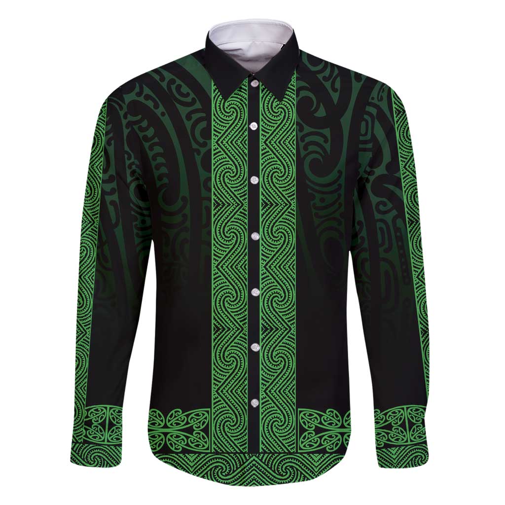 New Zealand Maori Kowhaiwhai Family Matching Summer Maxi Dress and Hawaiian Shirt Kakariki Maui and Mangopare