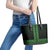 New Zealand Maori Kowhaiwhai Leather Tote Bag Kakariki Maui and Mangopare