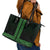 New Zealand Maori Kowhaiwhai Leather Tote Bag Kakariki Maui and Mangopare