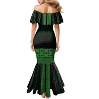 New Zealand Maori Kowhaiwhai Mermaid Dress Kakariki Maui and Mangopare