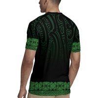 New Zealand Maori Kowhaiwhai Rugby Jersey Kakariki Maui and Mangopare