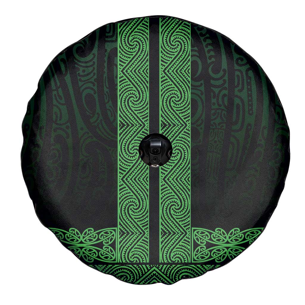 New Zealand Maori Kowhaiwhai Spare Tire Cover Kakariki Maui and Mangopare