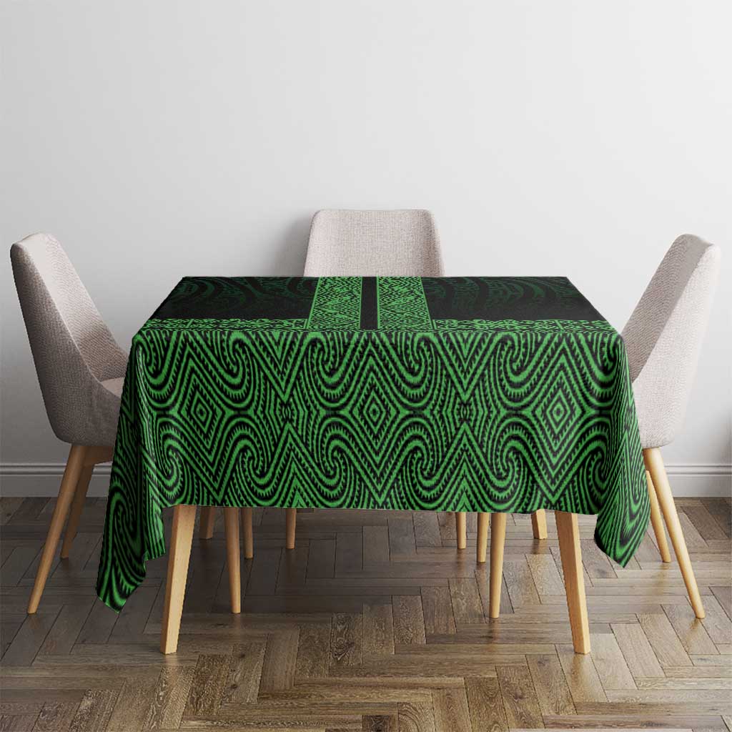 New Zealand Maori Kowhaiwhai Tablecloth Kakariki Maui and Mangopare