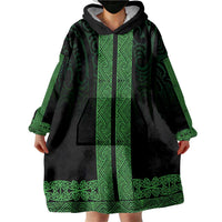 New Zealand Maori Kowhaiwhai Wearable Blanket Hoodie Kakariki Maui and Mangopare