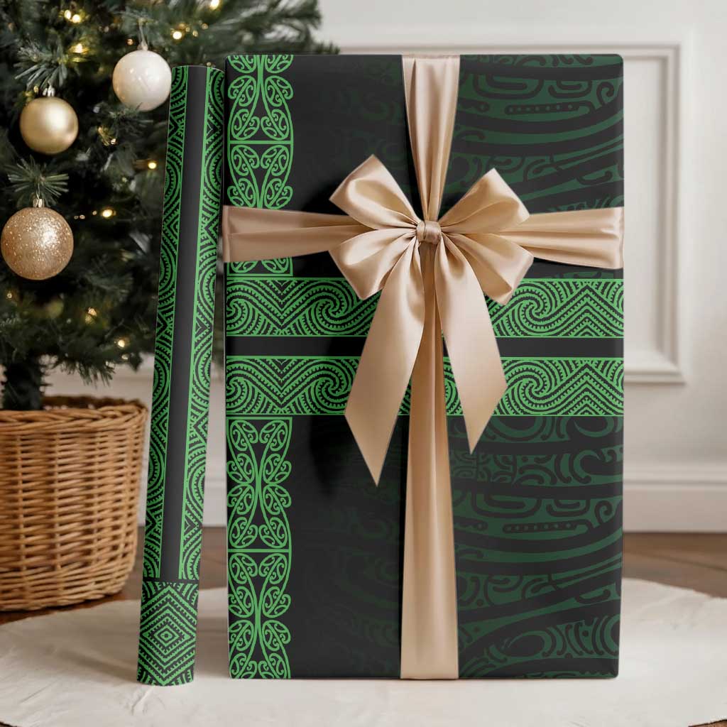 New Zealand Maori Kowhaiwhai Wrapping Paper Kakariki Maui and Mangopare - Polynesian Pride