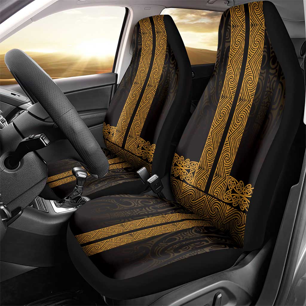 New Zealand Maori Kowhaiwhai Car Seat Cover Karaka Maui and Mangopare