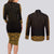 New Zealand Maori Kowhaiwhai Couples Matching Long Sleeve Bodycon Dress and Long Sleeve Button Shirt Karaka Maui and Mangopare