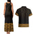 New Zealand Maori Kowhaiwhai Couples Matching Tank Maxi Dress and Hawaiian Shirt Karaka Maui and Mangopare