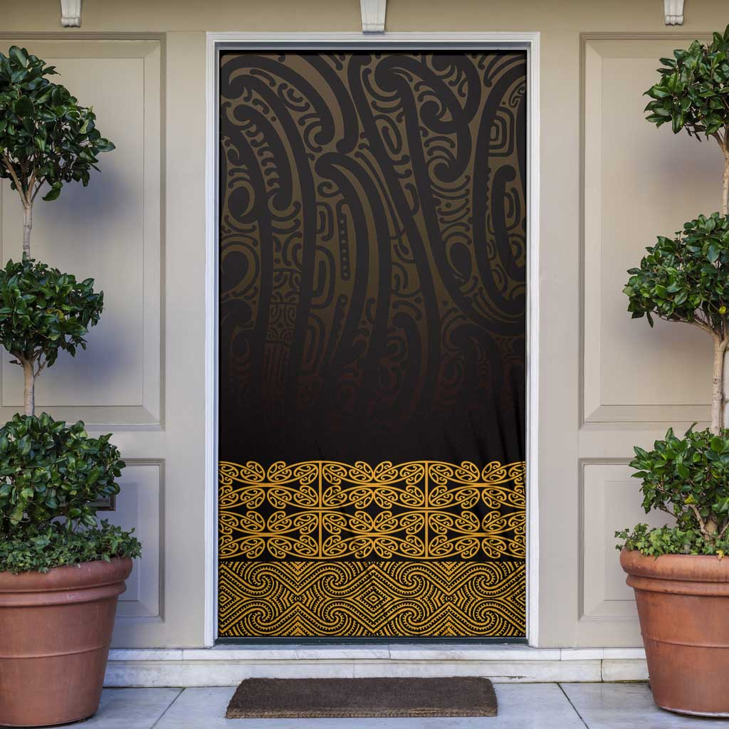 New Zealand Maori Kowhaiwhai Door Cover Karaka Maui and Mangopare - Polynesian Pride