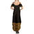 New Zealand Maori Kowhaiwhai Family Matching Summer Maxi Dress and Hawaiian Shirt Karaka Maui and Mangopare