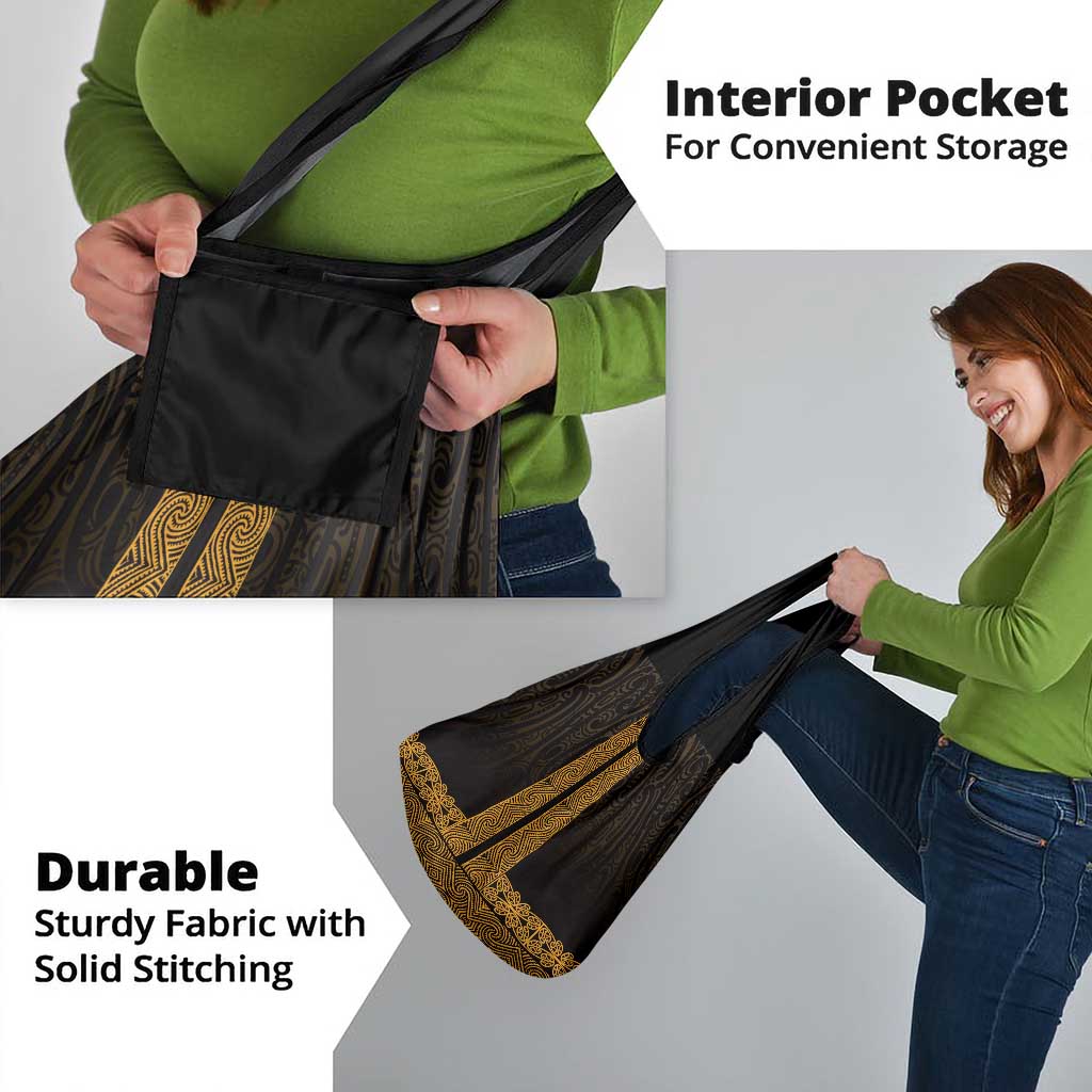 New Zealand Maori Kowhaiwhai Grocery Bag Karaka Maui and Mangopare