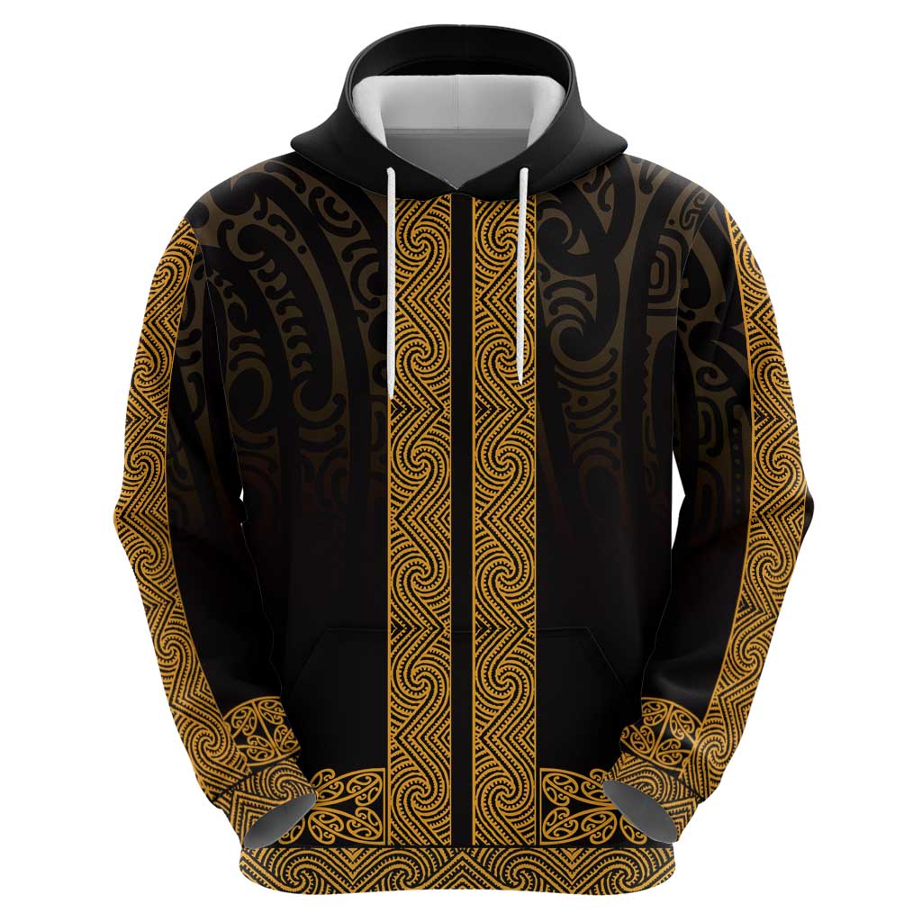New Zealand Maori Kowhaiwhai Hoodie Karaka Maui and Mangopare
