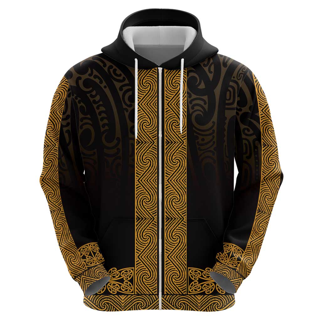 New Zealand Maori Kowhaiwhai Hoodie Karaka Maui and Mangopare