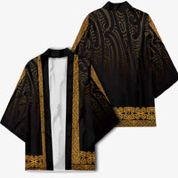 New Zealand Maori Kowhaiwhai Kimono Karaka Maui and Mangopare - Polynesian Pride