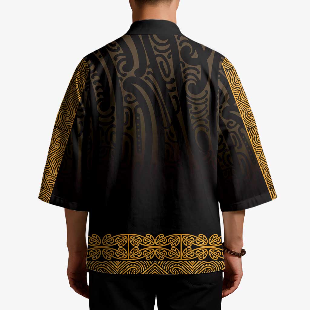 New Zealand Maori Kowhaiwhai Kimono Karaka Maui and Mangopare - Polynesian Pride