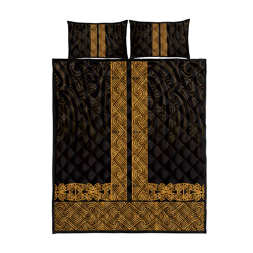 New Zealand Maori Kowhaiwhai Quilt Bed Set Karaka Maui and Mangopare