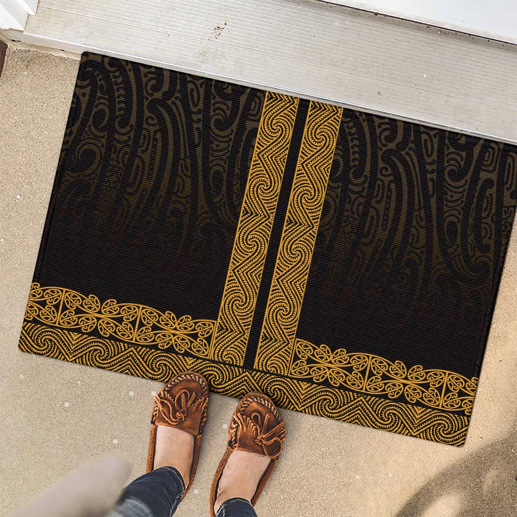 New Zealand Maori Kowhaiwhai Rubber Doormat Karaka Maui and Mangopare