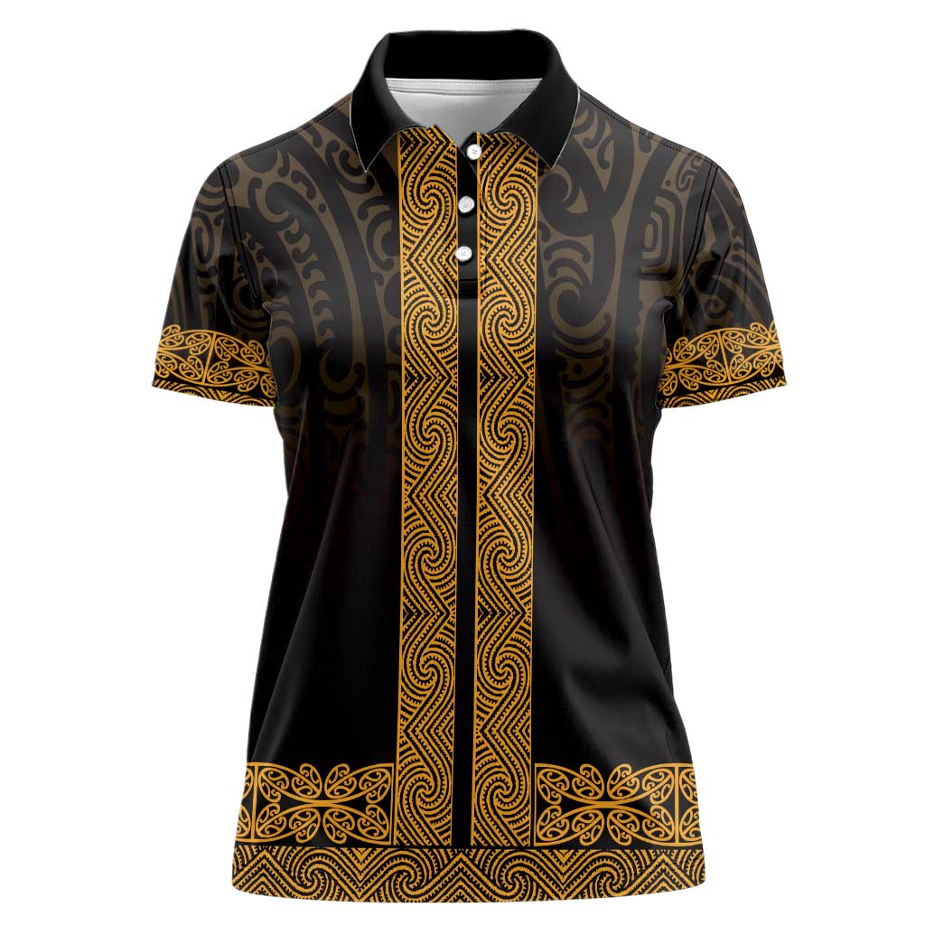 New Zealand Maori Kowhaiwhai Women Polo Shirt Karaka Maui and Mangopare