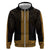 New Zealand Maori Kowhaiwhai Zip Hoodie Karaka Maui and Mangopare