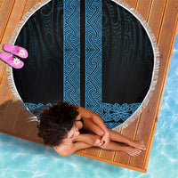 New Zealand Maori Kowhaiwhai Beach Blanket Kikorangi Maui and Mangopare