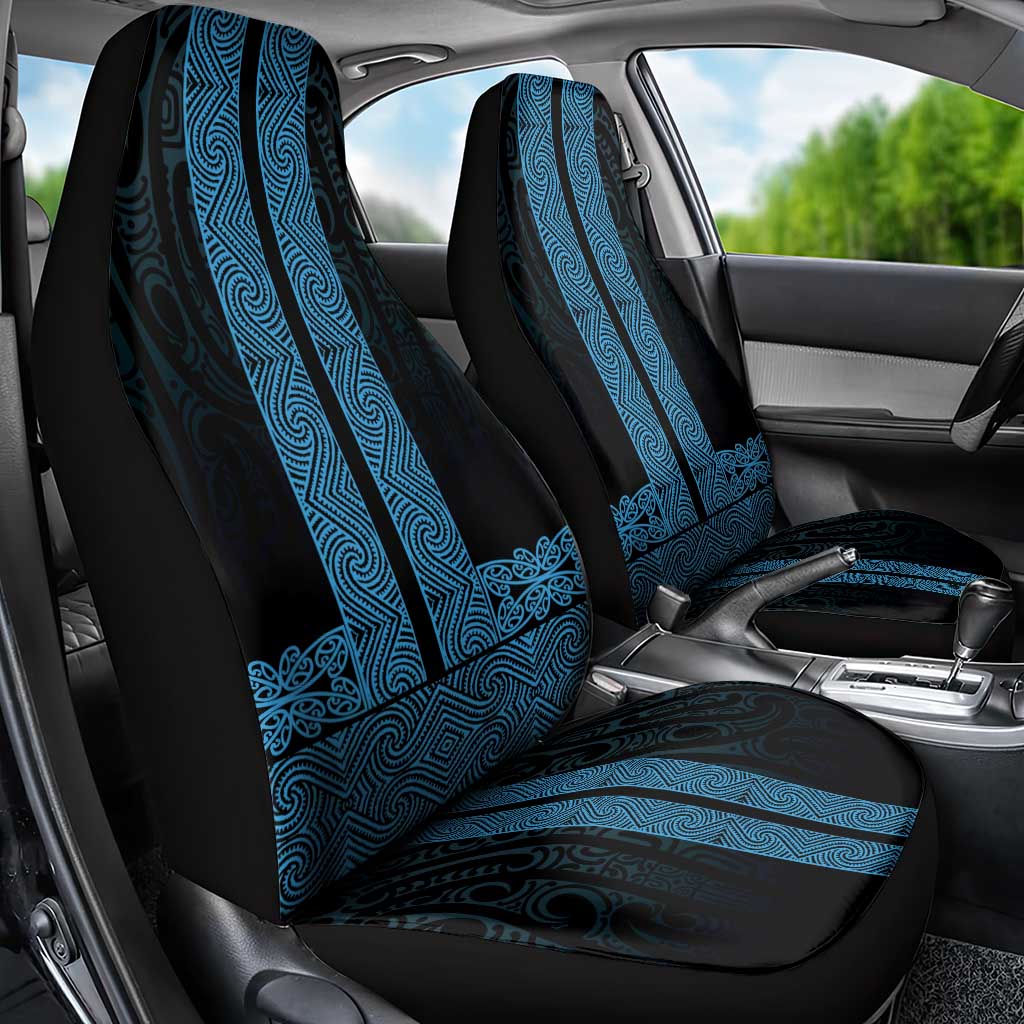 New Zealand Maori Kowhaiwhai Car Seat Cover Kikorangi Maui and Mangopare