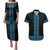 New Zealand Maori Kowhaiwhai Couples Matching Puletasi and Hawaiian Shirt Kikorangi Maui and Mangopare