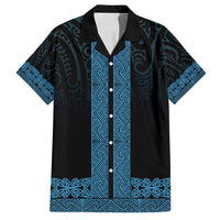 New Zealand Maori Kowhaiwhai Family Matching Long Sleeve Bodycon Dress and Hawaiian Shirt Kikorangi Maui and Mangopare