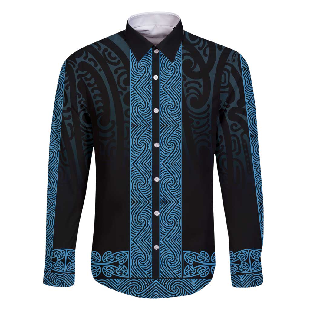 New Zealand Maori Kowhaiwhai Family Matching Mermaid Dress and Hawaiian Shirt Kikorangi Maui and Mangopare