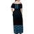 New Zealand Maori Kowhaiwhai Family Matching Off Shoulder Maxi Dress and Hawaiian Shirt Kikorangi Maui and Mangopare