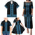 New Zealand Maori Kowhaiwhai Family Matching Puletasi and Hawaiian Shirt Kikorangi Maui and Mangopare