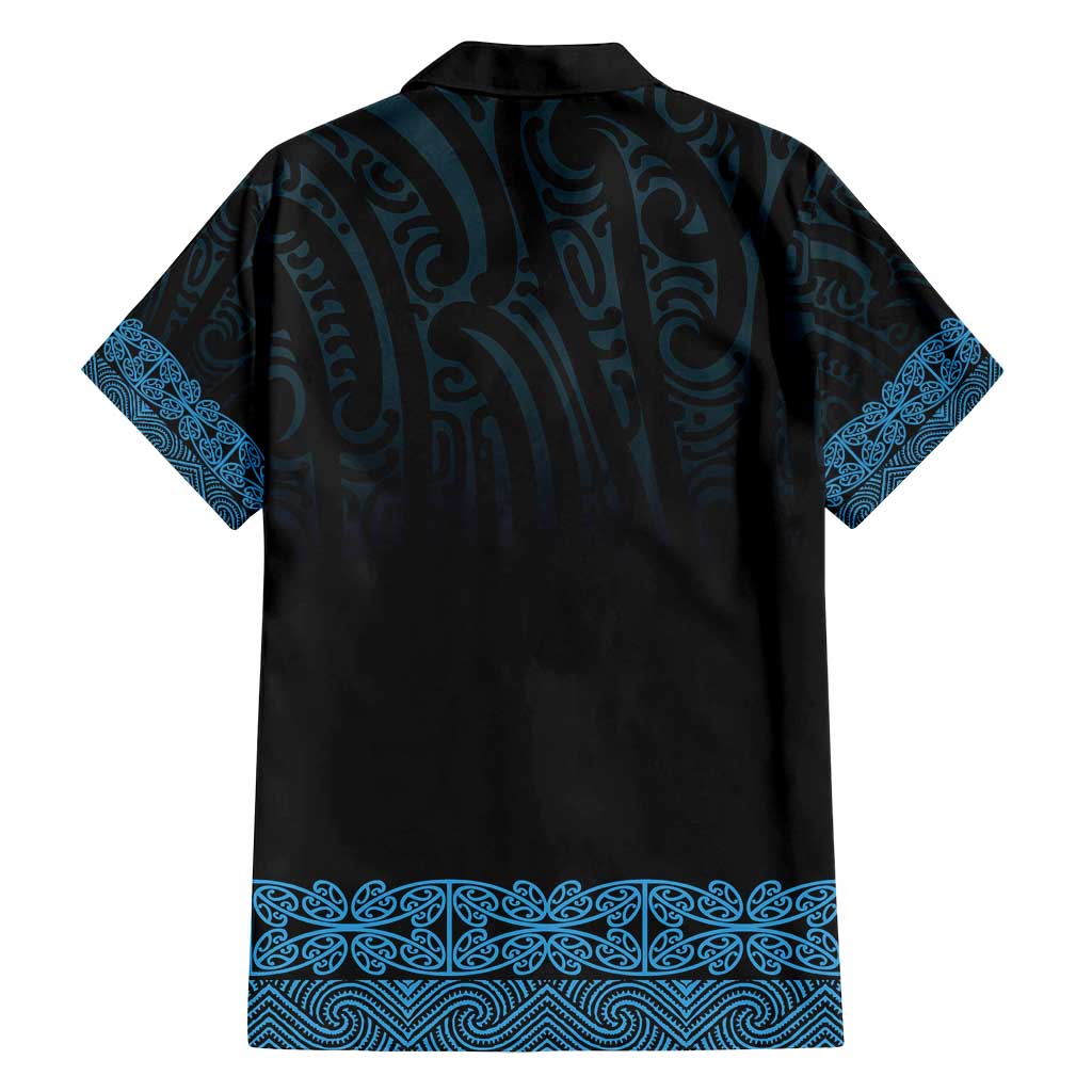 New Zealand Maori Kowhaiwhai Family Matching Tank Maxi Dress and Hawaiian Shirt Kikorangi Maui and Mangopare