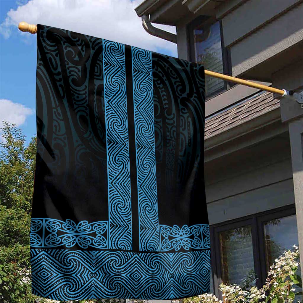 New Zealand Maori Kowhaiwhai Garden Flag Kikorangi Maui and Mangopare