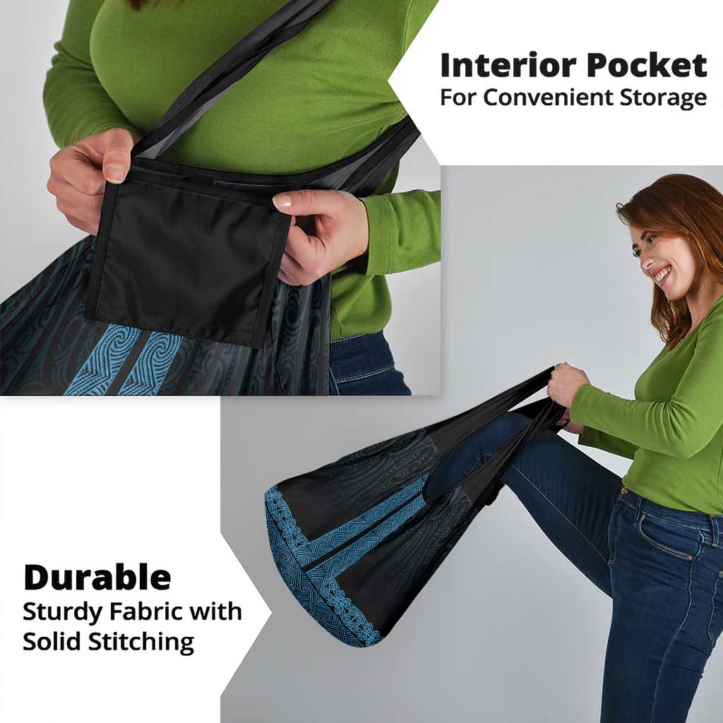 New Zealand Maori Kowhaiwhai Grocery Bag Kikorangi Maui and Mangopare