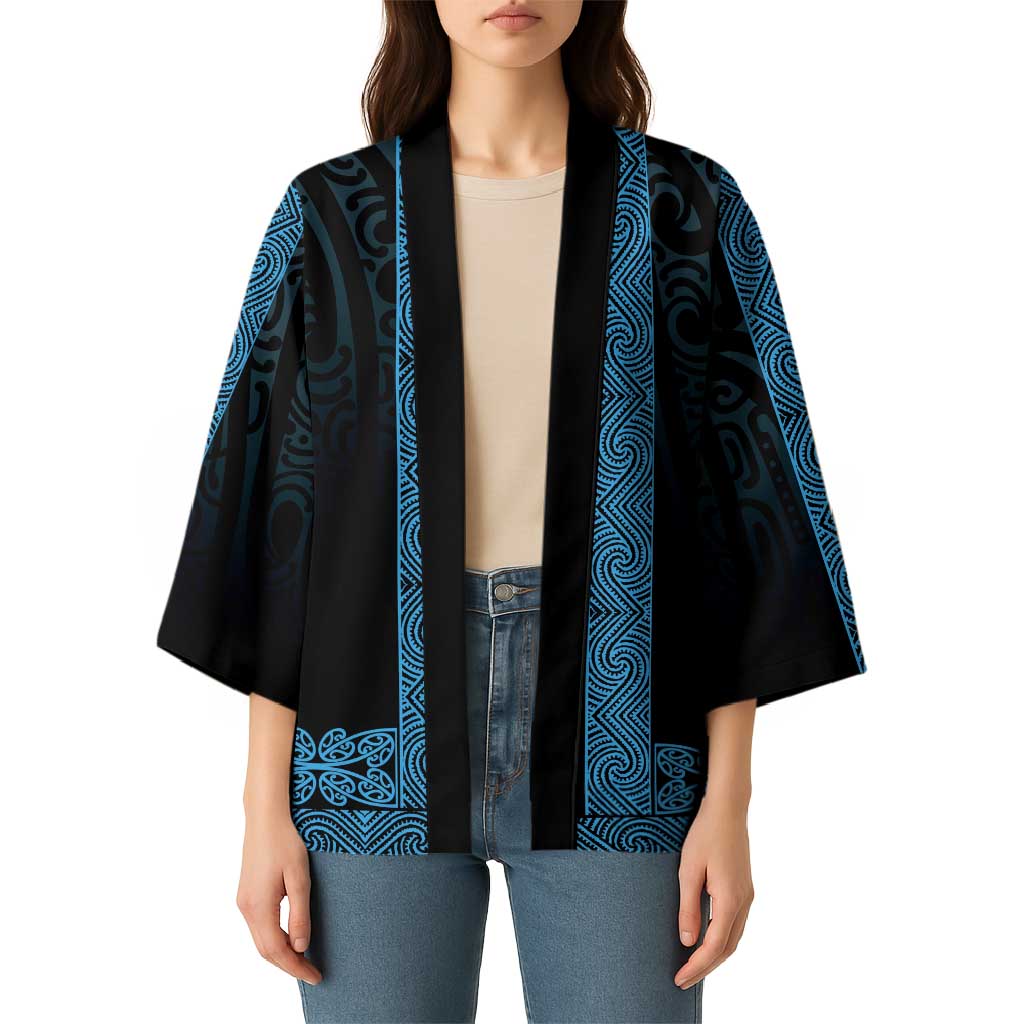New Zealand Maori Kowhaiwhai Kimono Kikorangi Maui and Mangopare - Polynesian Pride