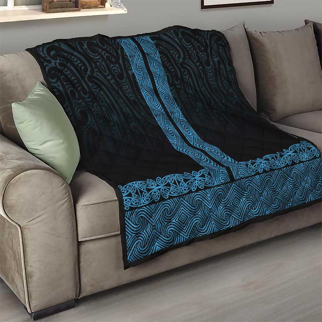 New Zealand Maori Kowhaiwhai Quilt Kikorangi Maui and Mangopare