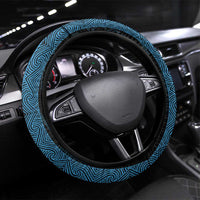 New Zealand Maori Kowhaiwhai Steering Wheel Cover Kikorangi Maui and Mangopare