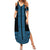 New Zealand Maori Kowhaiwhai Summer Maxi Dress Kikorangi Maui and Mangopare