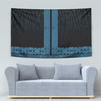 New Zealand Maori Kowhaiwhai Tapestry Kikorangi Maui and Mangopare