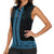 New Zealand Maori Kowhaiwhai Women Sleeveless Polo Shirt Kikorangi Maui and Mangopare